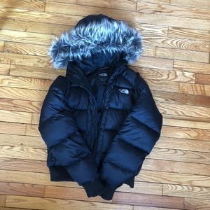 Women’s black NorthFace winter coat in size Medium
